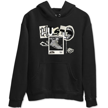 AJ5 Sail shirt to match jordans Hustle For The New Kicks sneaker tees Air Jordan 5 Sail SNRT Sneaker Release Tees unisex cotton Black 2 crew neck shirt