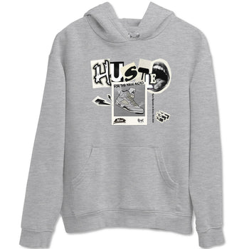 AJ5 Sail shirt to match jordans Hustle For The New Kicks sneaker tees Air Jordan 5 Sail SNRT Sneaker Release Tees unisex cotton Heather Grey 2 crew neck shirt