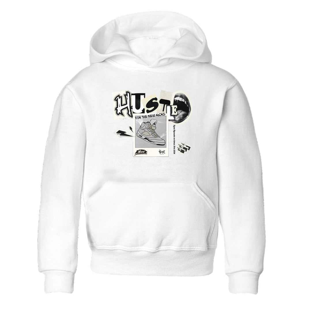 AJ5 Sail shirt to match jordans Hustle For The New Kicks sneaker tees Air Jordan 5 Sail SNRT sneaker release tees baby toddler White 2 cotton Shirt