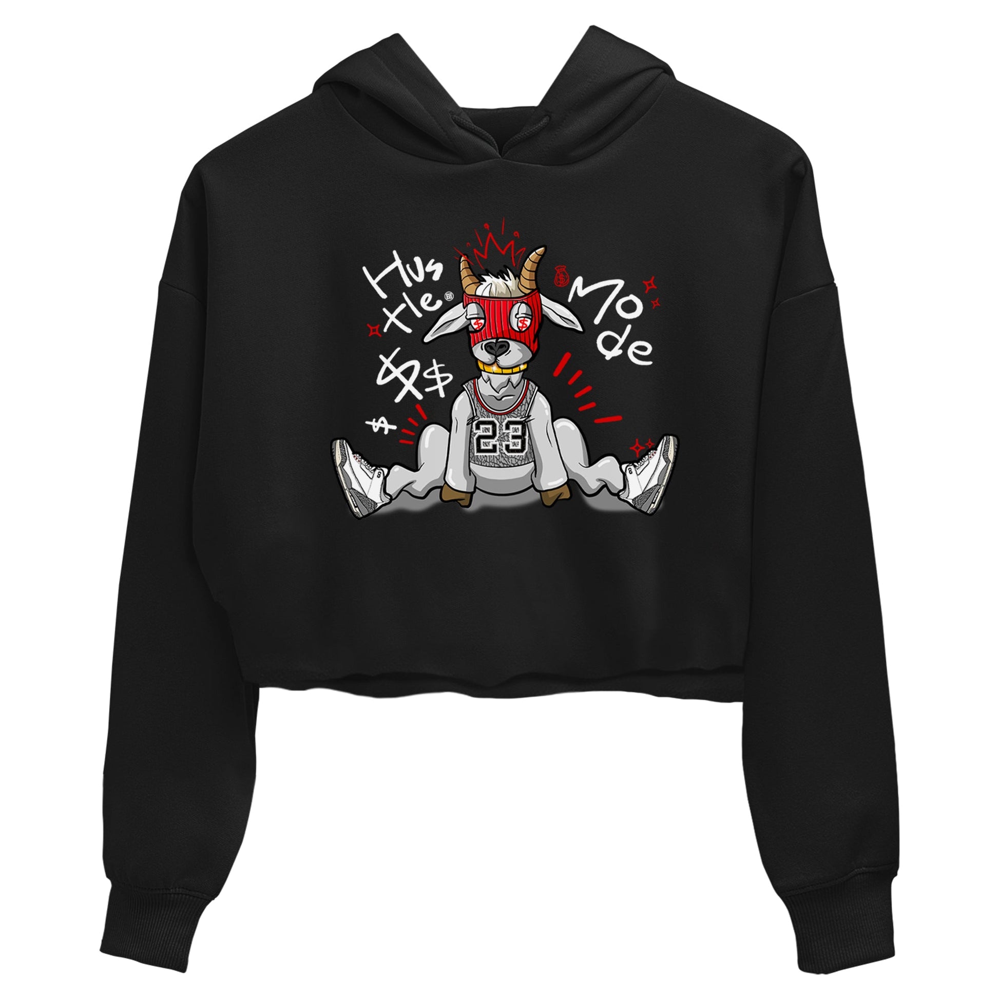 Jordan 3 Retro Cement Grey shirts to match jordans Hustle Goat sneaker match tees 3 Cement Grey SNRT Sneaker Release Tees unisex cotton Black 2 Crop Shirts