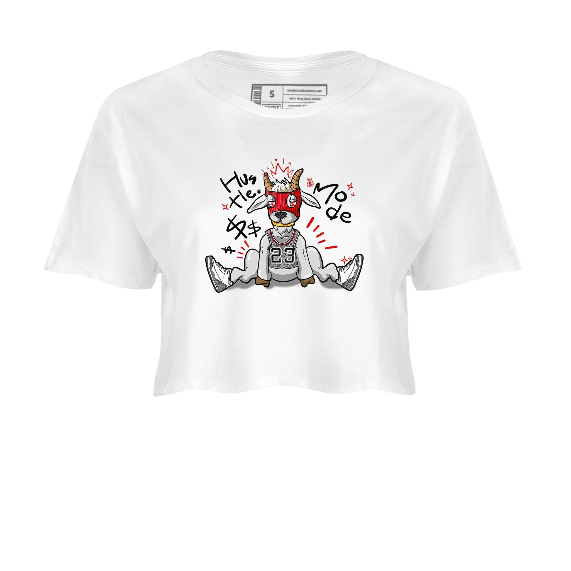 Jordan 3 Retro Cement Grey shirts to match jordans Hustle Goat sneaker match tees 3 Cement Grey SNRT Sneaker Release Tees unisex cotton White 2 Crop Shirts