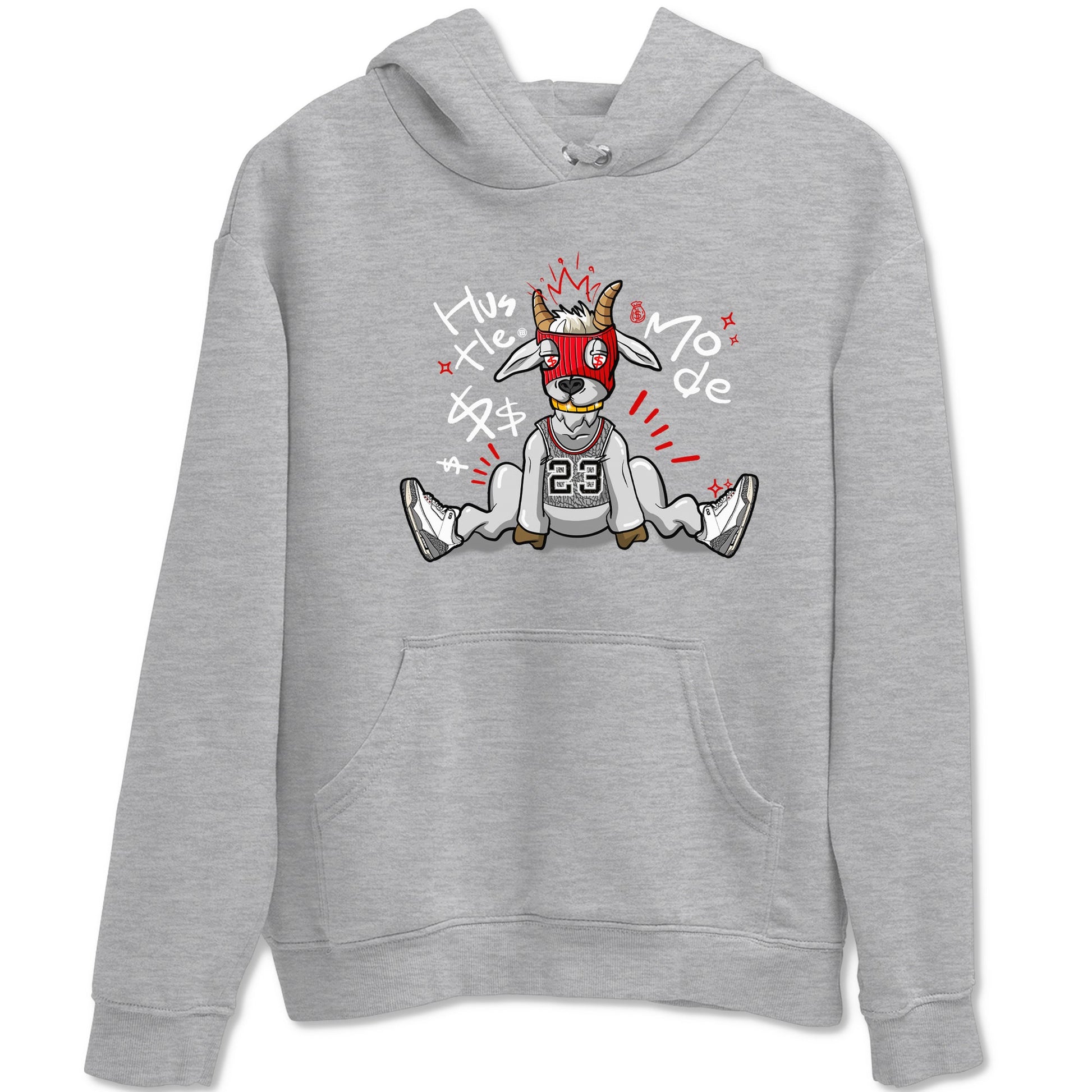 Jordan 3 Retro Cement Grey shirts to match jordans Hustle Goat sneaker match tees 3 Cement Grey SNRT Sneaker Release Tees unisex cotton Heather Grey 2 crew neck shirts