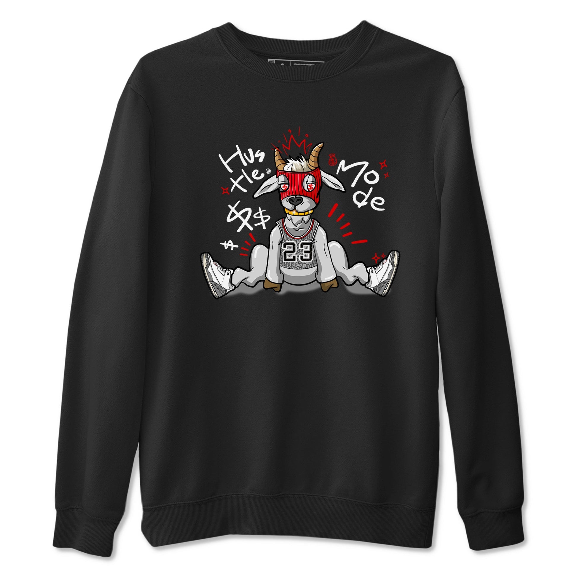 Jordan 3 Retro Cement Grey shirts to match jordans Hustle Goat sneaker match tees 3 Cement Grey SNRT Sneaker Release Tees unisex cotton Black 2 crew neck shirts