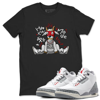 Jordan 3 Retro Cement Grey shirts to match jordans Hustle Goat sneaker match tees 3 Cement Grey SNRT Sneaker Release Tees unisex cotton Black 1 crew neck shirts