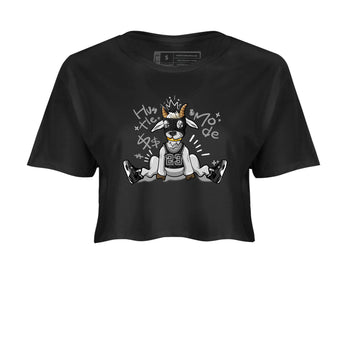 4s Fear shirts to match jordans Hustle Goat sneaker match tees Air Jordan 4 Retro Fear match shoes to clothes SNRT Sneaker Tees unisex cotton Black 2 crop tee