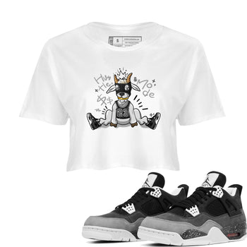 4s Fear shirts to match jordans Hustle Goat sneaker match tees Air Jordan 4 Retro Fear match shoes to clothes SNRT Sneaker Tees unisex cotton White 1 crop tee