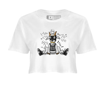 4s Fear shirts to match jordans Hustle Goat sneaker match tees Air Jordan 4 Retro Fear match shoes to clothes SNRT Sneaker Tees unisex cotton White 2 crop tee