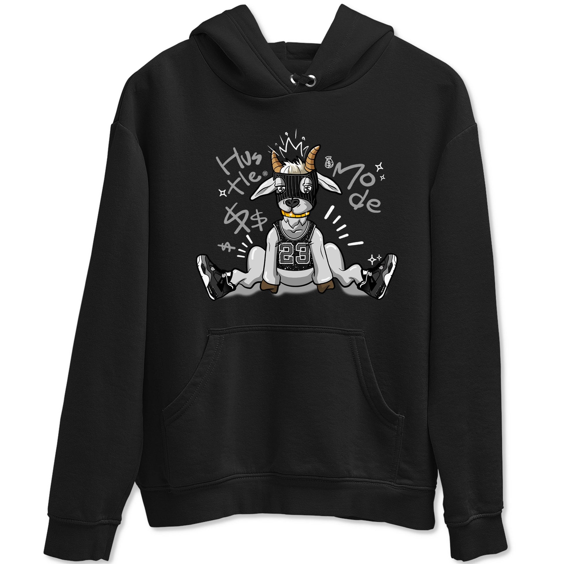 4s Fear shirts to match jordans Hustle Goat sneaker match tees Air Jordan 4 Retro Fear match shoes to clothes SNRT Sneaker Tees unisex cotton Black 2 shirts