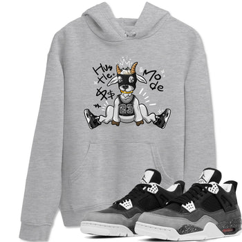 4s Fear shirts to match jordans Hustle Goat sneaker match tees Air Jordan 4 Retro Fear match shoes to clothes SNRT Sneaker Tees unisex cotton Heather Grey 1 shirts