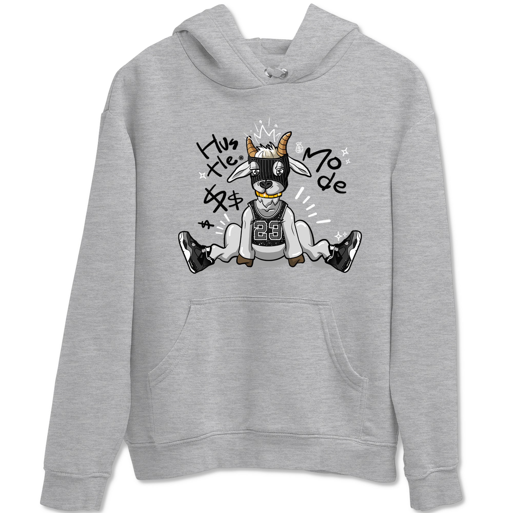4s Fear shirts to match jordans Hustle Goat sneaker match tees Air Jordan 4 Retro Fear match shoes to clothes SNRT Sneaker Tees unisex cotton Heather Grey 2 shirts