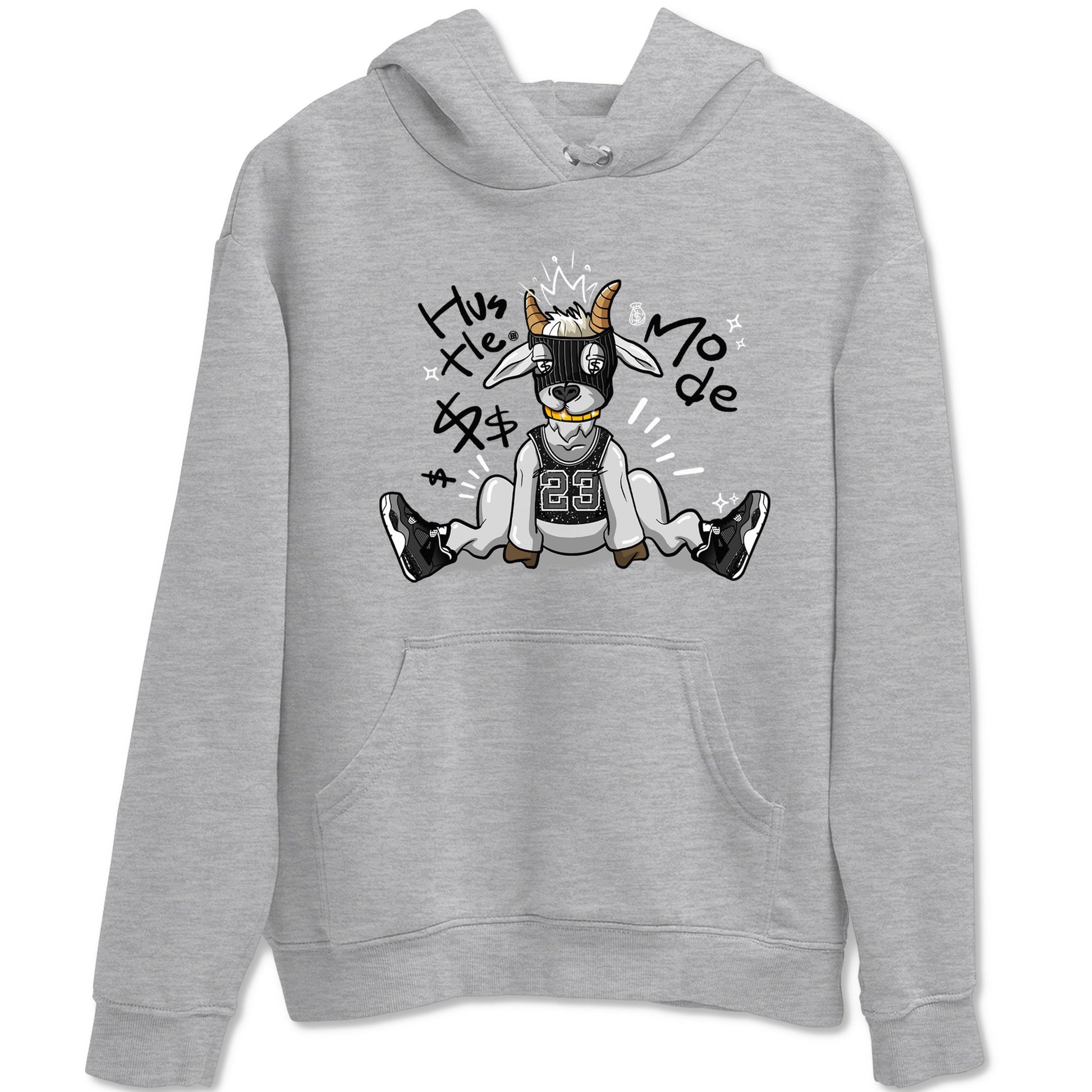 4s Fear shirts to match jordans Hustle Goat sneaker match tees Air Jordan 4 Retro Fear match shoes to clothes SNRT Sneaker Tees unisex cotton Heather Grey 2 shirts