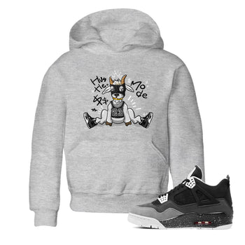 4s Fear shirts to match jordans Hustle Goat sneaker match tees Air Jordan 4 Retro Fear match shoes to clothes SNRT Sneaker Tees Youth Baby Heather Grey 1 tee