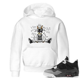 4s Fear shirts to match jordans Hustle Goat sneaker match tees Air Jordan 4 Retro Fear match shoes to clothes SNRT Sneaker Tees Youth Baby White 1 tee