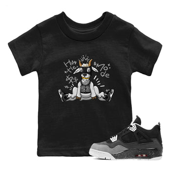 4s Fear shirts to match jordans Hustle Goat sneaker match tees Air Jordan 4 Retro Fear match shoes to clothes SNRT Sneaker Tees Youth Baby Black 1 tee