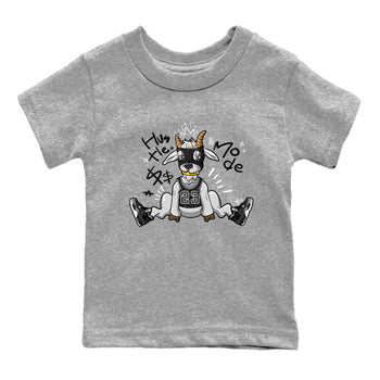 4s Fear shirts to match jordans Hustle Goat sneaker match tees Air Jordan 4 Retro Fear match shoes to clothes SNRT Sneaker Tees Youth Baby Heather Grey 2 tee