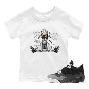 4s Fear shirts to match jordans Hustle Goat sneaker match tees Air Jordan 4 Retro Fear match shoes to clothes SNRT Sneaker Tees Youth Baby White 1 tee