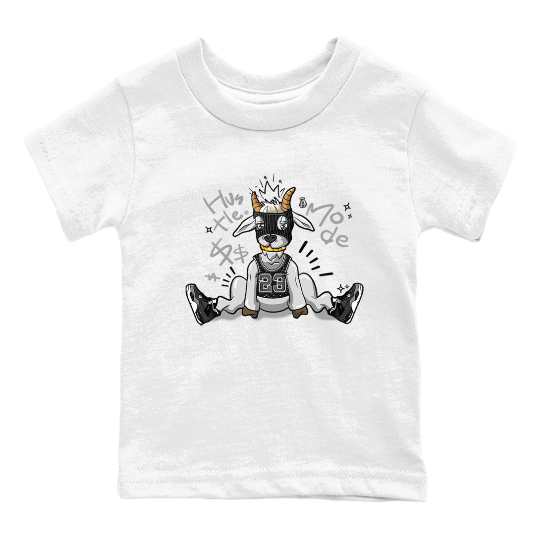 4s Fear shirts to match jordans Hustle Goat sneaker match tees Air Jordan 4 Retro Fear match shoes to clothes SNRT Sneaker Tees Youth Baby White 2 tee