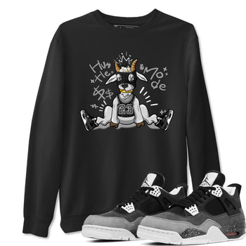 4s Fear shirts to match jordans Hustle Goat sneaker match tees Air Jordan 4 Retro Fear match shoes to clothes SNRT Sneaker Tees unisex cotton Black 1 shirts