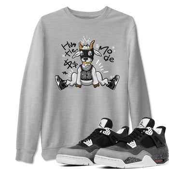 4s Fear shirts to match jordans Hustle Goat sneaker match tees Air Jordan 4 Retro Fear match shoes to clothes SNRT Sneaker Tees unisex cotton Heather Grey 1 shirts