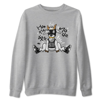 4s Fear shirts to match jordans Hustle Goat sneaker match tees Air Jordan 4 Retro Fear match shoes to clothes SNRT Sneaker Tees unisex cotton Heather Grey 2 shirts