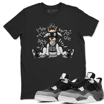 4s Fear shirts to match jordans Hustle Goat sneaker match tees Air Jordan 4 Retro Fear match shoes to clothes SNRT Sneaker Tees unisex cotton Black 1 shirts