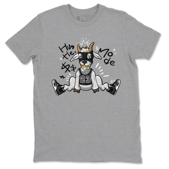 4s Fear shirts to match jordans Hustle Goat sneaker match tees Air Jordan 4 Retro Fear match shoes to clothes SNRT Sneaker Tees unisex cotton Heather Grey 2 shirts