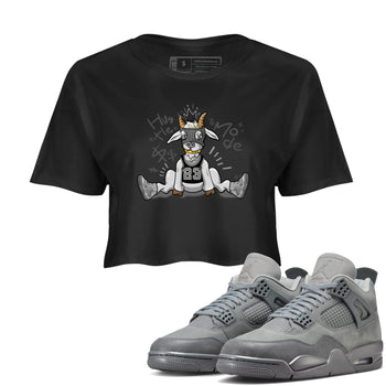 4s Wet Cement shirts to match jordans Hustle Goat sneaker match tees Air Jordan 4 Wet Cement SNRT Sneaker Release Tees unisex cotton Black 1 Crop Shirts