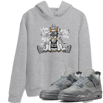 4s Wet Cement shirts to match jordans Hustle Goat sneaker match tees Air Jordan 4 Wet Cement SNRT Sneaker Release Tees unisex cotton Heather Grey 1 crew neck shirts