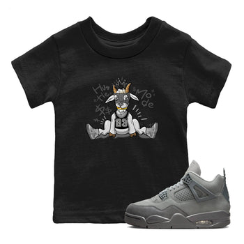 4s Wet Cement shirts to match jordans Hustle Goat sneaker match tees Air Jordan 4 Wet Cement SNRT Sneaker Release Tees Youth Baby Black 1 crew neck shirts