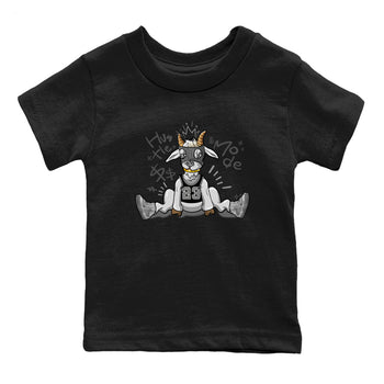 4s Wet Cement shirts to match jordans Hustle Goat sneaker match tees Air Jordan 4 Wet Cement SNRT Sneaker Release Tees Youth Baby Black 2 crew neck shirts