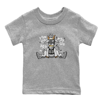 4s Wet Cement shirts to match jordans Hustle Goat sneaker match tees Air Jordan 4 Wet Cement SNRT Sneaker Release Tees Youth Baby Heather Grey 2 crew neck shirts