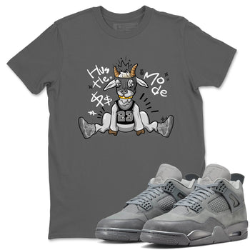 4s Wet Cement shirts to match jordans Hustle Goat sneaker match tees Air Jordan 4 Wet Cement SNRT Sneaker Release Tees unisex cotton Cool Grey 1 crew neck shirts
