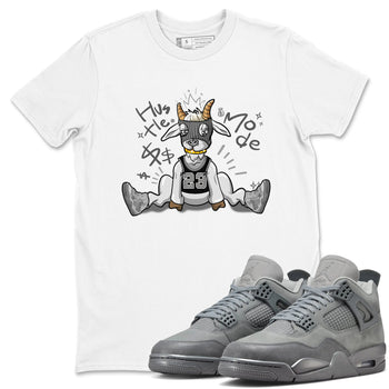 4s Wet Cement shirts to match jordans Hustle Goat sneaker match tees Air Jordan 4 Wet Cement SNRT Sneaker Release Tees unisex cotton White 1 crew neck shirts