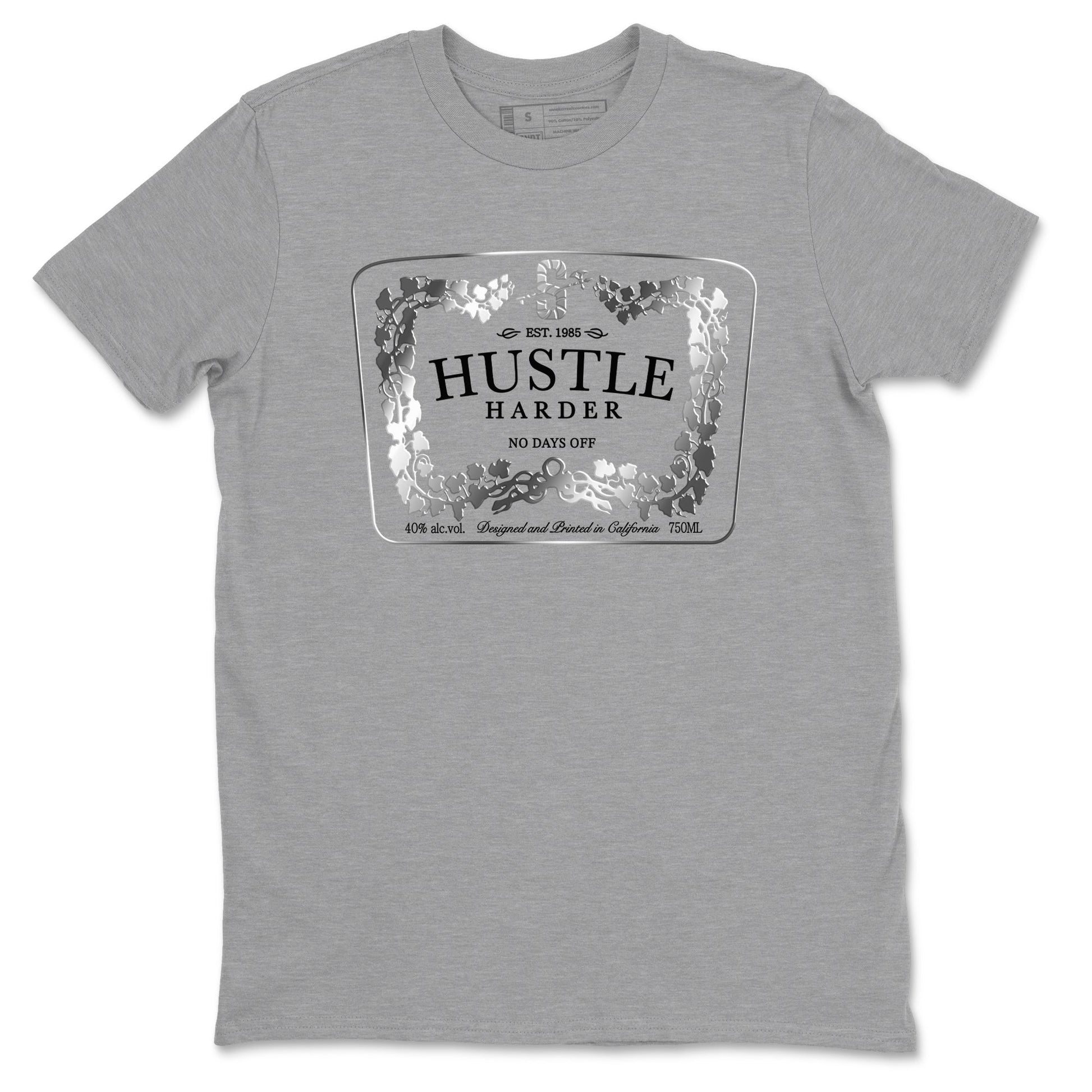 Adidas AE 1 Silver Metallic shirts to match jordans Hustle Harder sneaker match tees AE 1 Silver Metallic match shoes to clothes SNRT Sneaker Tees unisex cotton Heather Grey 2 shirts