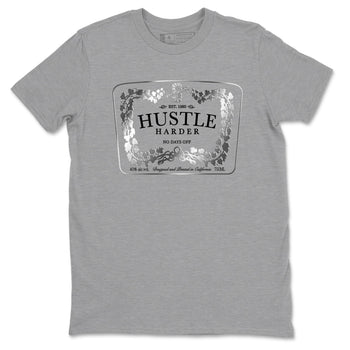 Adidas AE 1 Silver Metallic shirts to match jordans Hustle Harder sneaker match tees AE 1 Silver Metallic match shoes to clothes SNRT Sneaker Tees unisex cotton Heather Grey 2 shirts