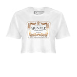 Air Foamposite 1 Metallic Copper Shirts To Match Jordans Hustle Harder Sneaker Shirts Air Foamposite One Metallic Copper SNRT Sneaker Release Tees Unisex Cotton Crew Neck White 2 Crop Shirts