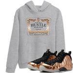 Air Foamposite 1 Metallic Copper Shirts To Match Jordans Hustle Harder Sneaker Shirts Air Foamposite One Metallic Copper SNRT Sneaker Release Tees Unisex Cotton Crew Neck Heather Grey 1 crew neck shirts