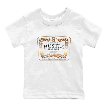 Air Foamposite 1 Metallic Copper Shirts To Match Jordans Hustle Harder Sneaker Shirts Air Foamposite One Metallic Copper SNRT Sneaker Release Tees Baby Youth Toddler White 2 crew neck shirts