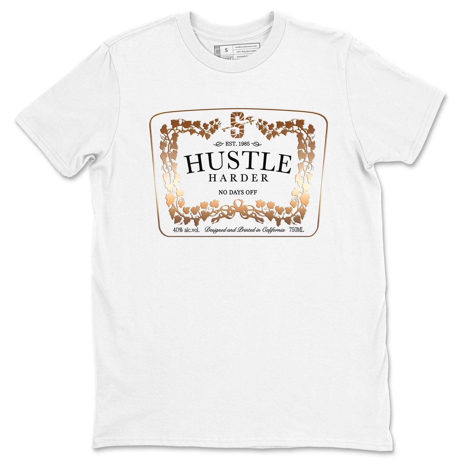 Air Foamposite 1 Metallic Copper Shirts To Match Jordans Hustle Harder Sneaker Shirts Air Foamposite One Metallic Copper SNRT Sneaker Release Tees Unisex Cotton Crew Neck White 2 crew neck shirts