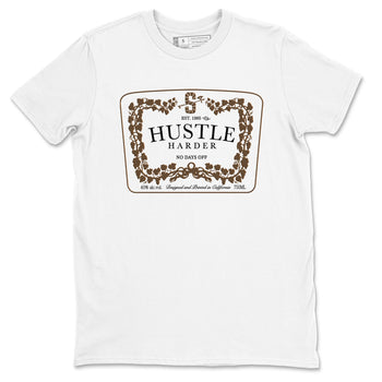 1s Mocha shirts to match jordans Hustle Harder sneaker match tees Air Jordan 1 Mocha SNRT Sneaker Release Tees unisex cotton White 2 crew neck shirts