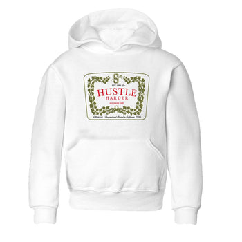 1s Travis Scott Medium Olive shirts to match jordans Hustle Harder sneaker match tees Air Jordan 1 Travis Scott Medium Olive SNRT Sneaker Release Tees Youth Baby White 2 crew neck shirts