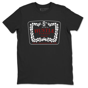 11s Bred Velvet shirts to match jordans Hustle Harder sneaker match tees Air Jordan 11 Bred Velvet SNRT Sneaker Release Tees unisex cotton Black 2 crew neck shirts