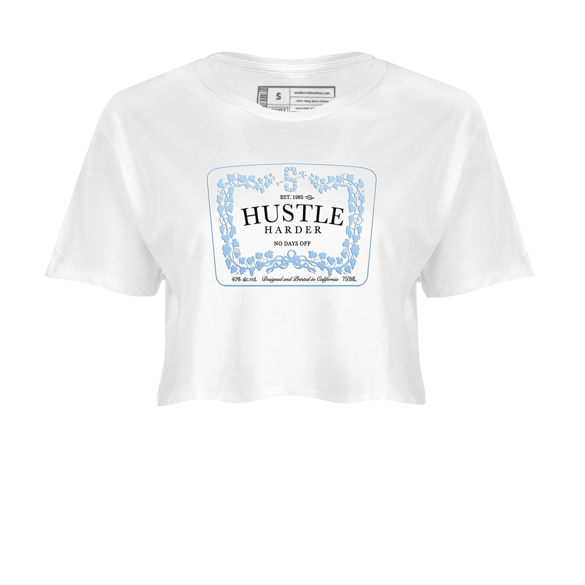 11 Columbia shirts to match jordans Hustle Harder sneaker match tees 11s Retro Legend Blue Columbia SNRT Sneaker Release Tees unisex cotton White 2 Crop Shirts