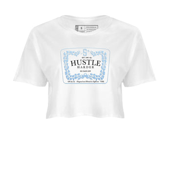 11 Columbia shirts to match jordans Hustle Harder sneaker match tees 11s Retro Legend Blue Columbia SNRT Sneaker Release Tees unisex cotton White 2 Crop Shirts