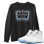 11 Columbia shirts to match jordans Hustle Harder sneaker match tees 11s Retro Legend Blue Columbia SNRT Sneaker Release Tees unisex cotton Black 1 crew neck shirts