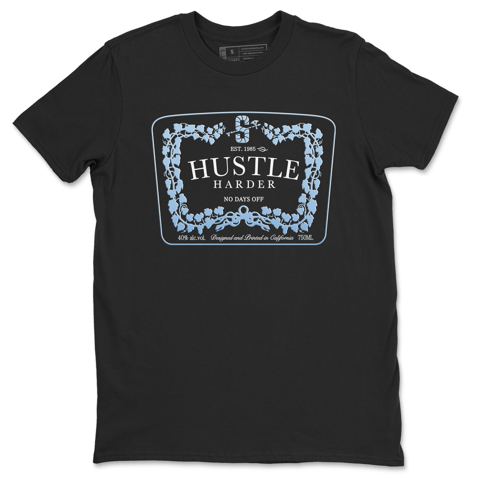 11 Columbia shirts to match jordans Hustle Harder sneaker match tees 11s Retro Legend Blue Columbia SNRT Sneaker Release Tees unisex cotton Black 2 crew neck shirts