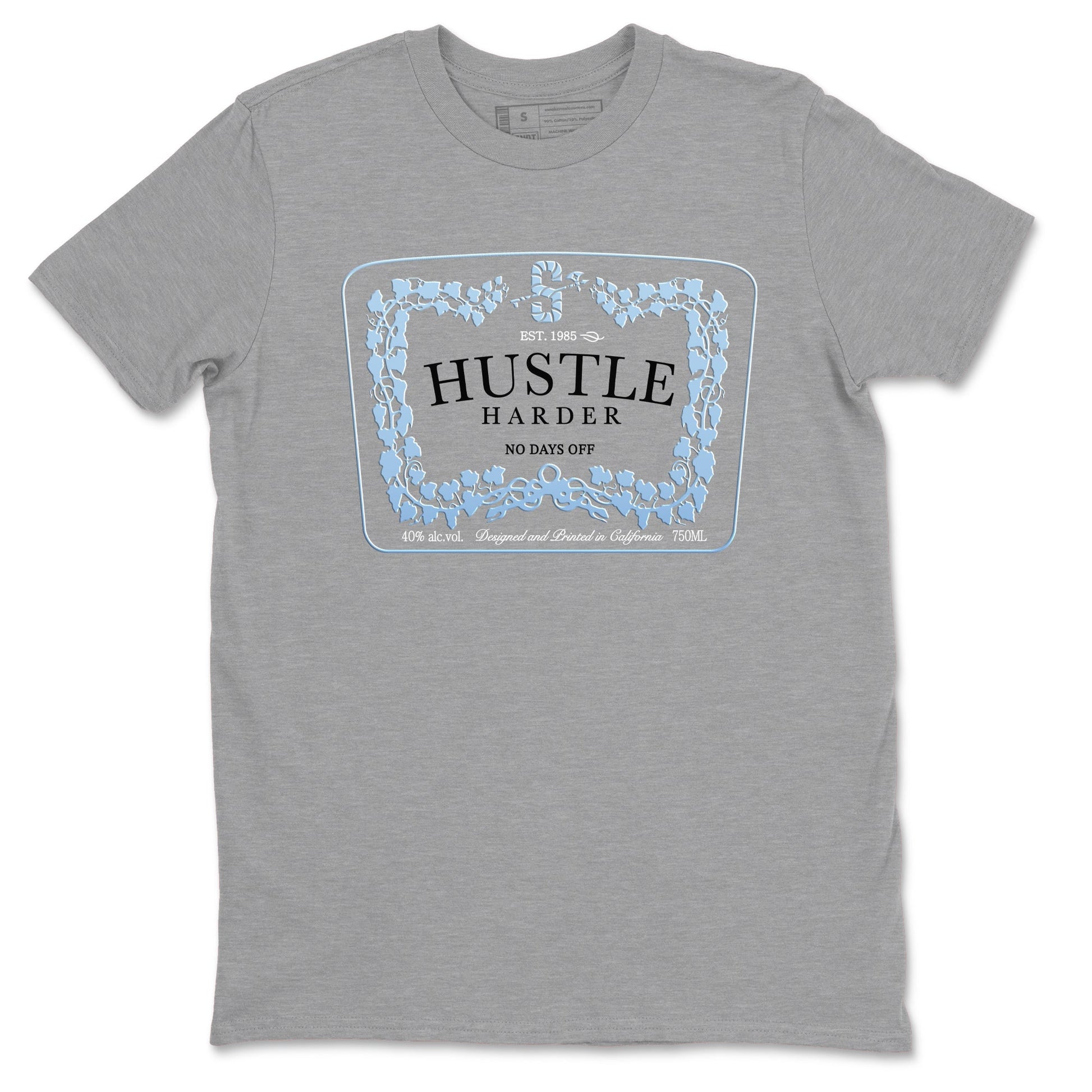 11 Columbia shirts to match jordans Hustle Harder sneaker match tees 11s Retro Legend Blue Columbia SNRT Sneaker Release Tees unisex cotton Heather Grey 2 crew neck shirts