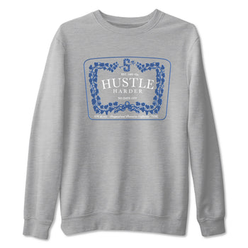 11s Diffused Blue shirts to match jordans Hustle Harder sneaker match tees Air Jordan 11 Diffused Blue SNRT Sneaker Release Tees unisex cotton Heather Grey 2 crew neck shirts