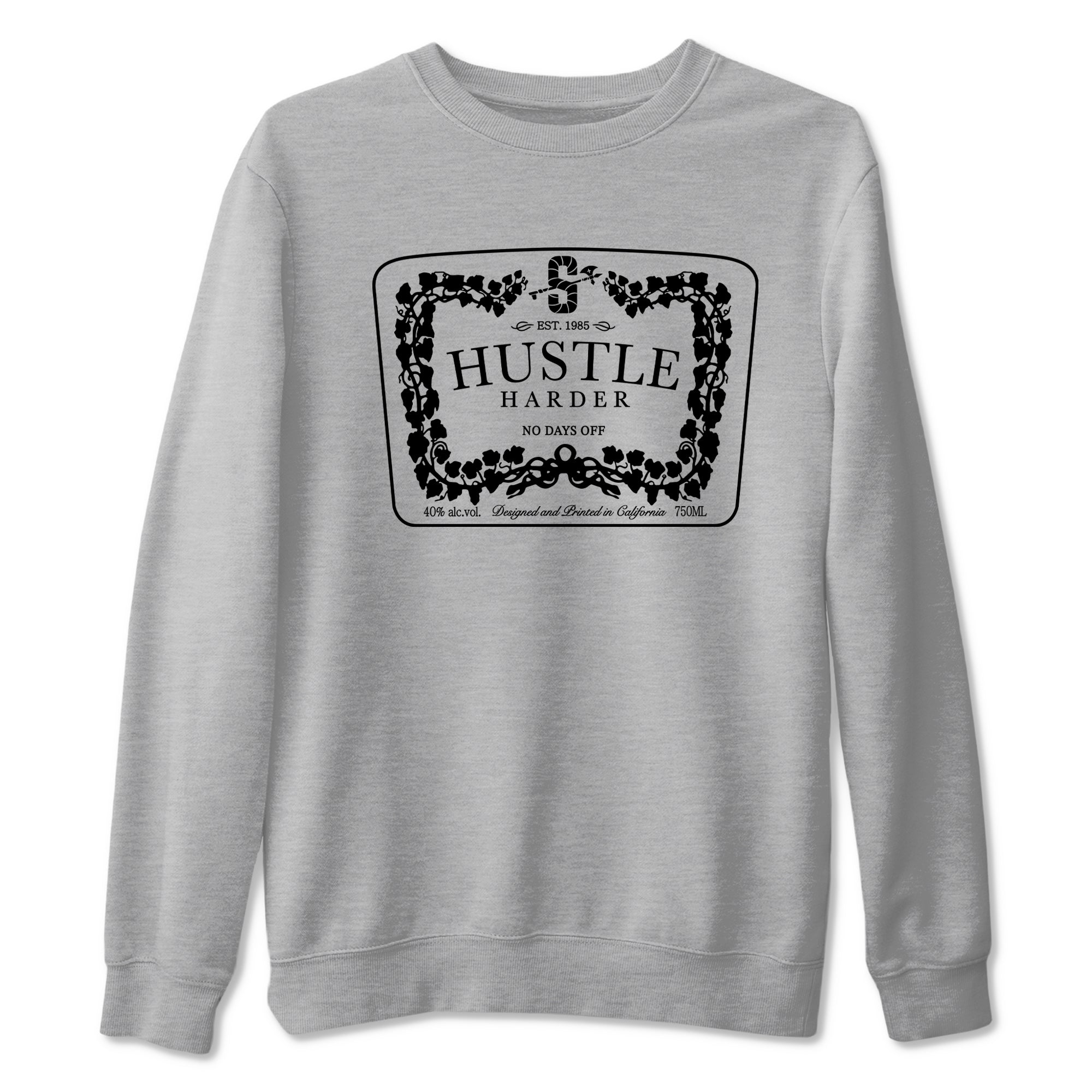 12s Black Wolf Grey shirts to match jordans Hustle Harder sneaker match tees Air Jordan 12 Black Wolf Grey match shoes to clothes SNRT Sneaker Tees unisex cotton Heather Grey 2 shirts