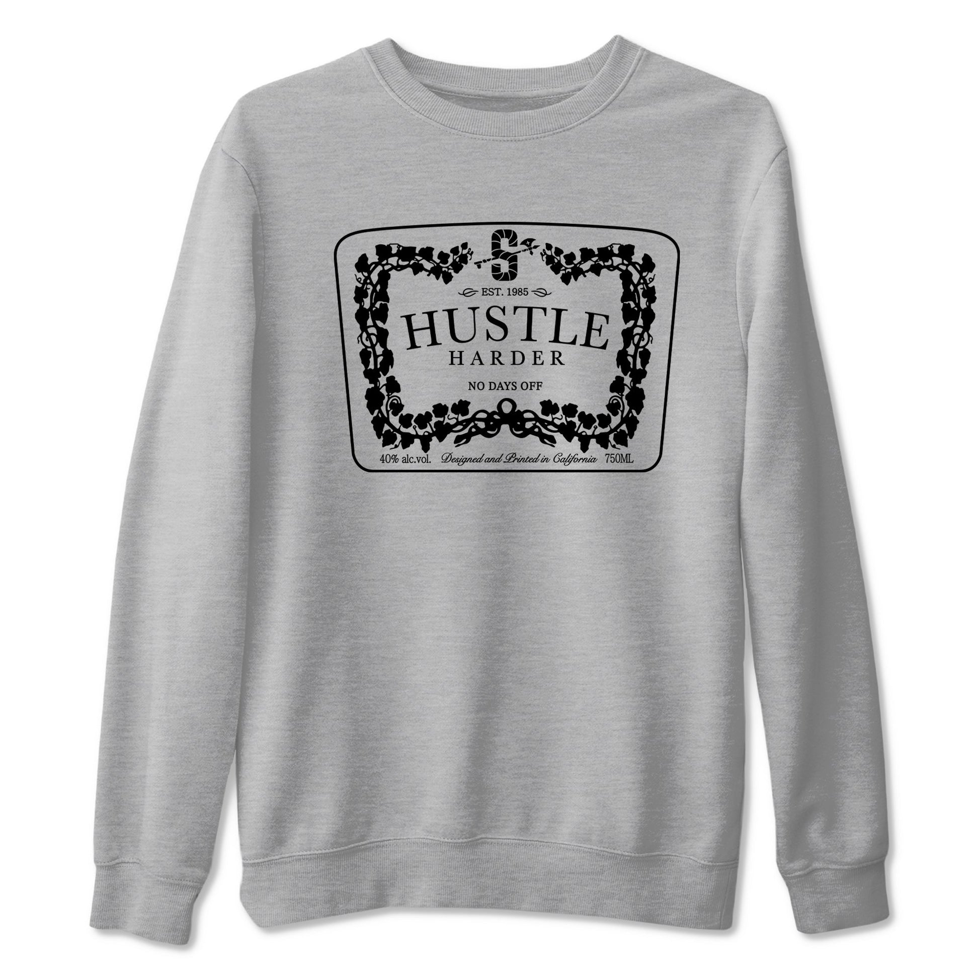 12s Black Wolf Grey shirts to match jordans Hustle Harder sneaker match tees Air Jordan 12 Black Wolf Grey match shoes to clothes SNRT Sneaker Tees unisex cotton Heather Grey 2 shirts